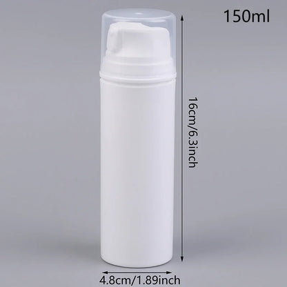 Airless Cosmetic Travel Size Vacuum Pump Bottles | Refillable Emulsion Dispenser Set