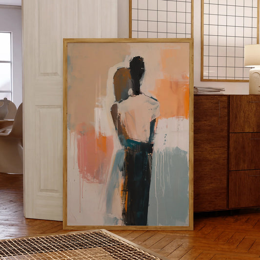 Modern Abstract Contemplation In Color Painting Art Canvas Print Poster Picture For Living Room Bedroom Wall Art Home Decor