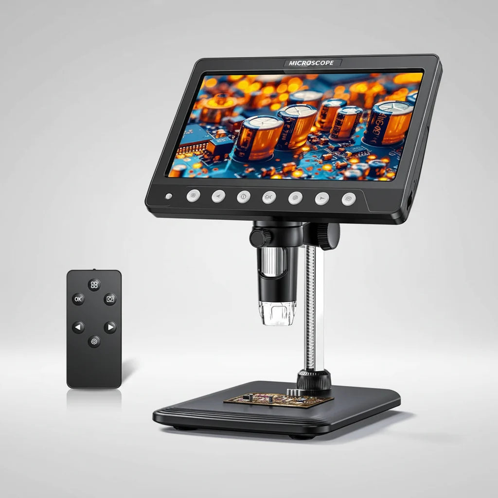 7 Inch IPS Digital Microscope 1200X HD USB Soldering Repair Camera