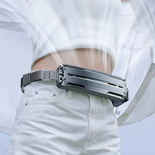 Comfort Breeze | Portable Waist Clip Fan with USB Rechargeable Battery | Hands-Free Cooling for Outdoor Activities