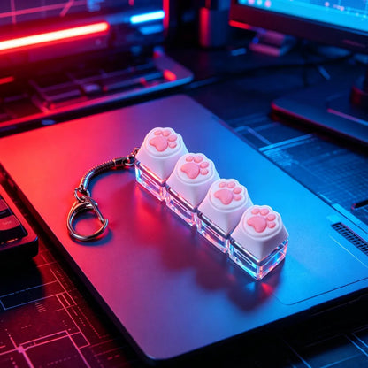 LED Light-Up Fidget Keychain | Clickable Stress Relief Desk Toy