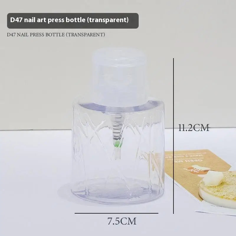 Refillable Nail Polish Remover Pump Bottle | Lockable Empty Dispenser for Manicure