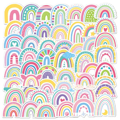 Rainbow Vinyl Stickers for Water Bottles Laptop Cup Phone | 50 Pack Cute Decals