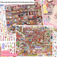 Vintage Grocery Store Stickers | 3D Miniature Collage Decals for DIY Crafts