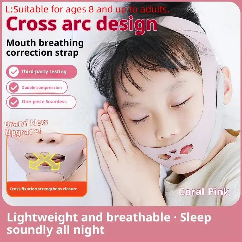 Mouth Breathing Correction Belt | Anti Snoring Chin Strap for Kids and Adults