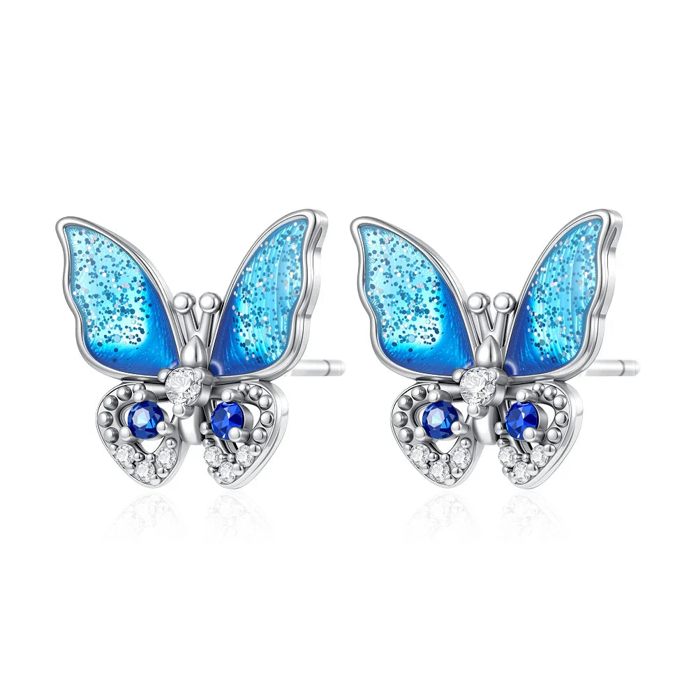 2026 New 925 Silver Elephant Cherry Blossom Butterfly Heart Earrings | Fine Jewelry for Women