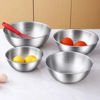 Stainless Steel Gold And Silver Salad Bowl Rice Noodles Lamian Noodles Bowl Kitchen Tableware Food Container