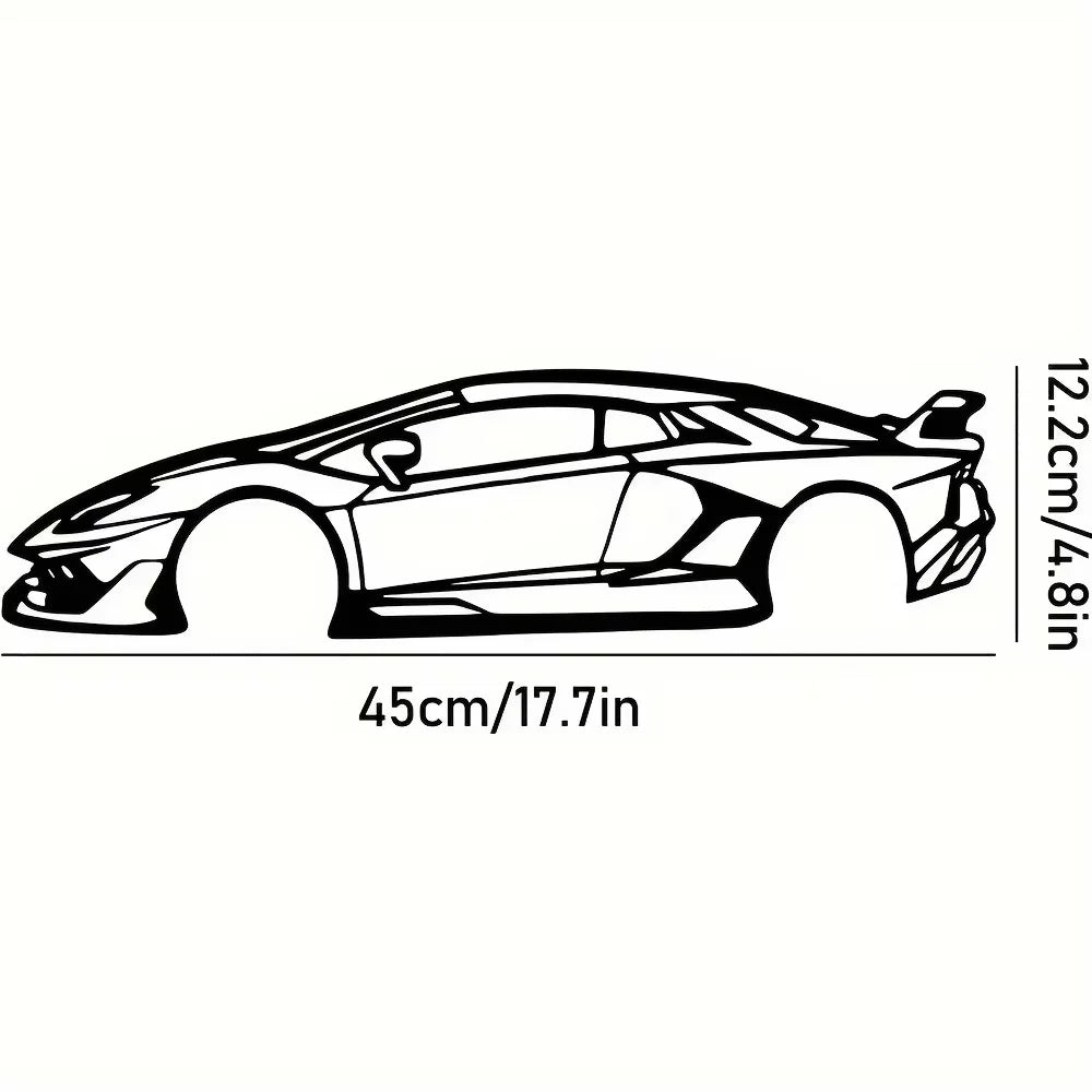 Ligne métallique décorative « Hot Border », spécialement conçue pour les passionnés d'automobile souhaitant créer des présentoirs muraux.