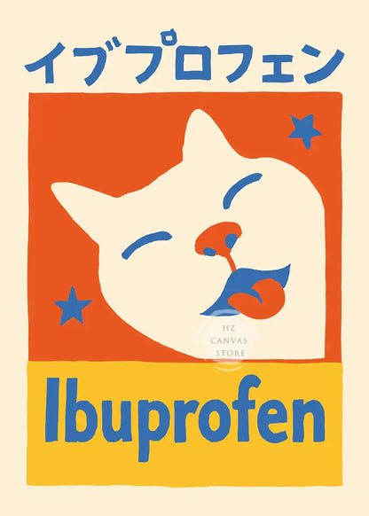 Affiches drôles de mèmes de chats, bande dessinée japonaise de chat, art de la culture des mèmes Internet, impression sur toile, décoration moderne de salon, chambre à coucher, cadeau