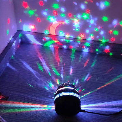 Starry Sky Projector Night Light | USB LED Moon and Stars Room Lamp