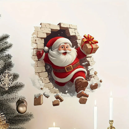Santa Claus Wall Decal | Self-Adhesive Christmas Vinyl Sticker