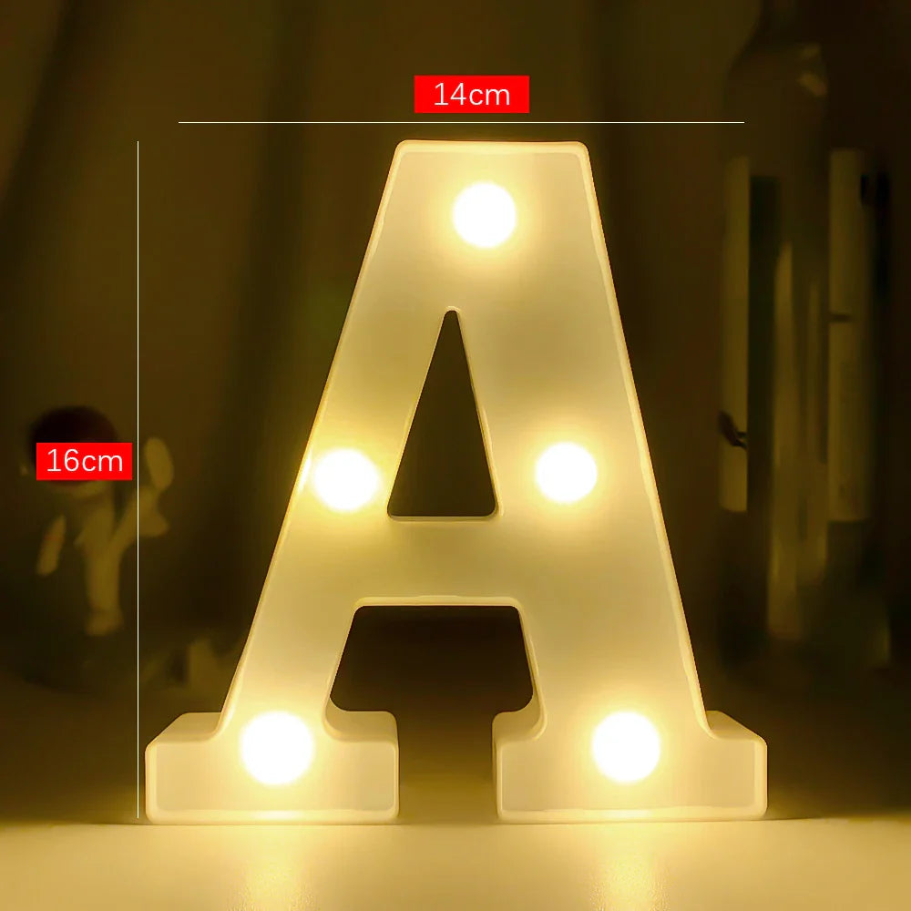 Creative Luminous Letter Night Light | Battery-Powered LED Decor for Parties
