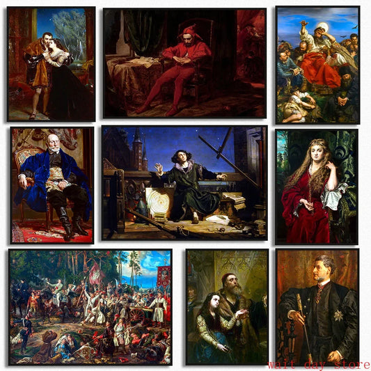 Stanczyk Jan Matejko Vintage Poster Antique Canvas Painting Print Wall Art Retro Art Home Decor Wall Painting Decoration Gift