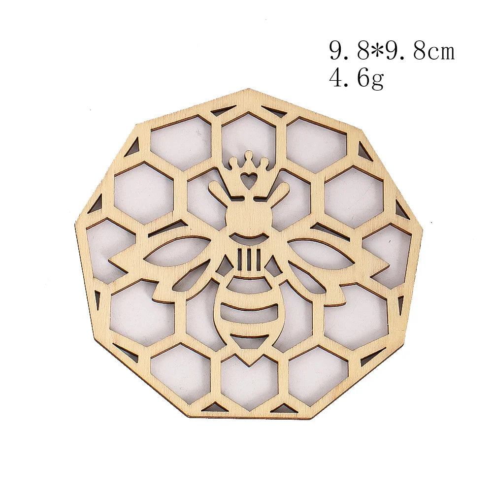 Wooden Sacred Geometry Wall Hanging | Rustic Yoga Meditation Decor