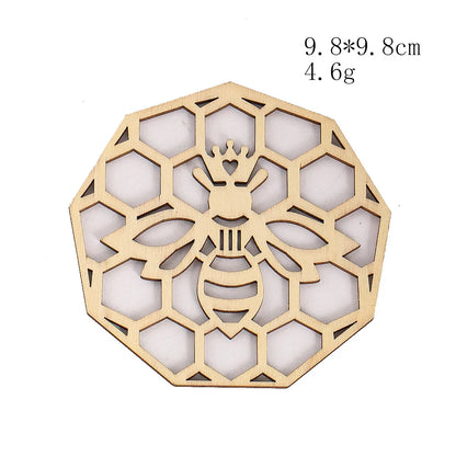 Wooden Sacred Geometry Wall Hanging | Rustic Yoga Meditation Decor