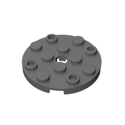 Gobricks GDS-841 Round Plate 4x4 with Hole | Compatible Building Block for DIY Creations