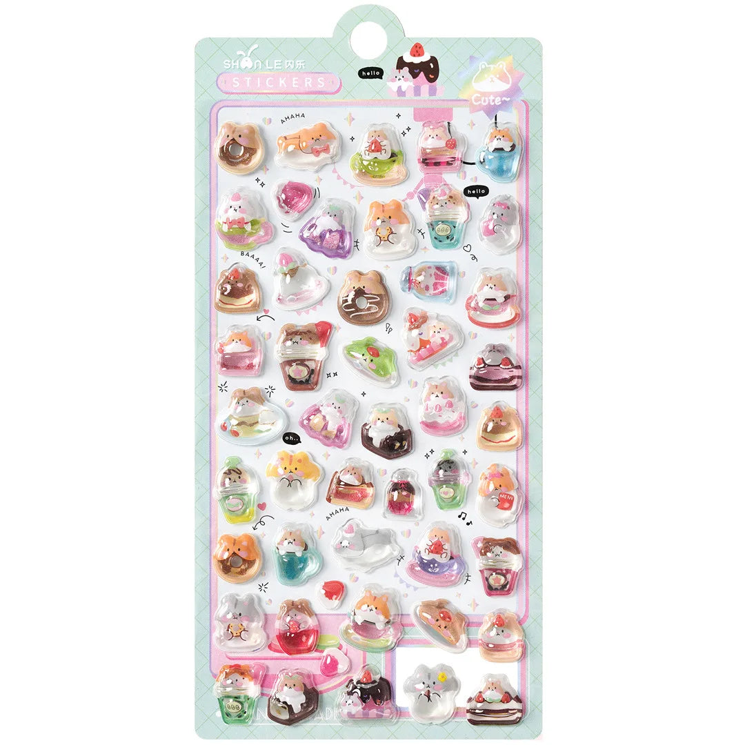 3D Food Stamping Seal Sticker | Japanese Anime Decorative Craft Stickers for Kids