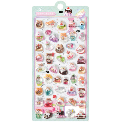 3D Food Stamping Seal Sticker | Japanese Anime Decorative Craft Stickers for Kids