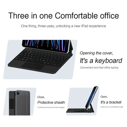 Wireless Keyboard Case for 11 12.9 Tablet Touchpad Magnetic Smart Cover