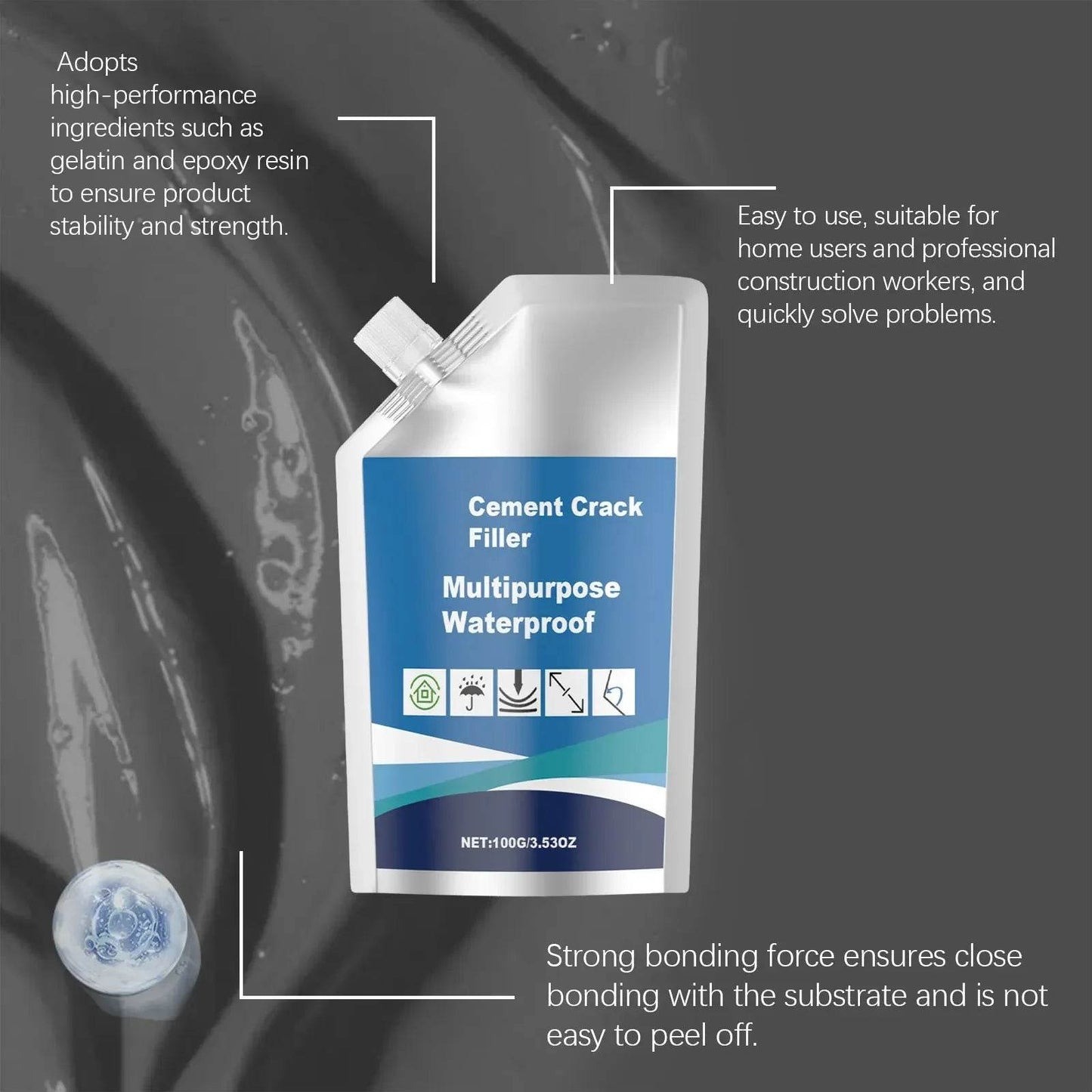 Waterproof Concrete Crack Repair Sealant