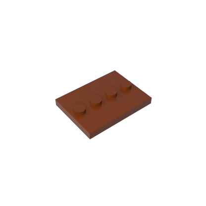 Gobricks GDS-980 Tile, Modified 3 x 4 with 4 Studs in Center | Compatible Building Block for DIY and MOC