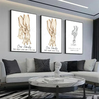 Family Art Project_custom Family Names Canvas Art - Minimalist Wall Decor For Home & Gifts Poster