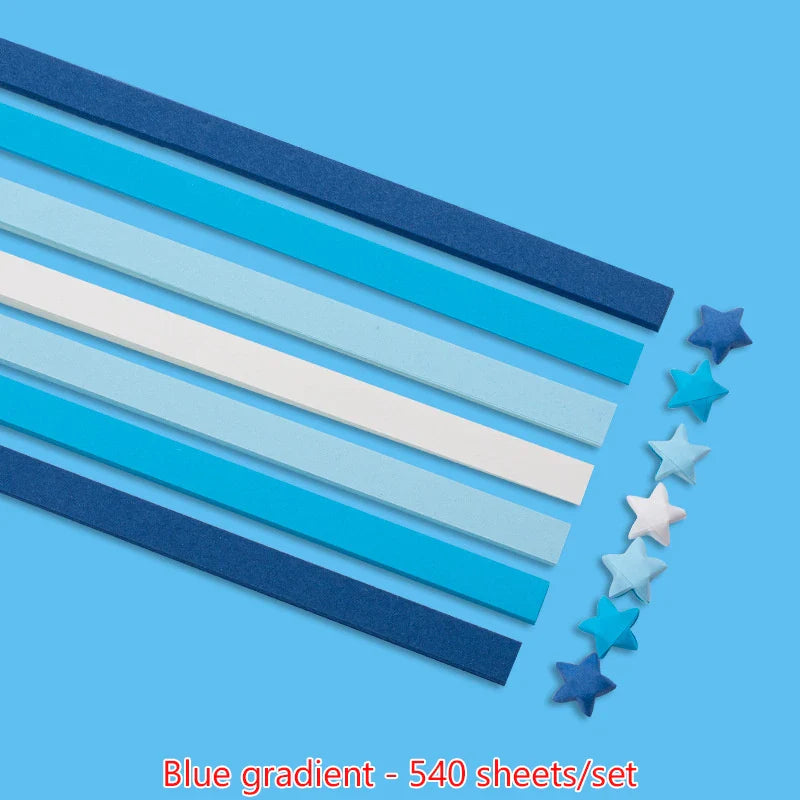 540 Sheets Origami Star Paper Strips | Colorful Lucky Star Folding Paper for DIY Crafts