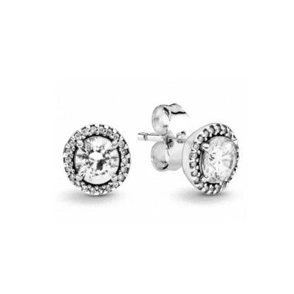 925 Silver Double Hoop Five-pointed Star Stud Earrings | Fine Jewelry Gift for Women