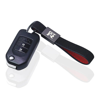 Nissan GT-R Keychain | Premium Leather Car Key Ring for R35 Enthusiasts