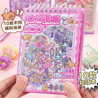 Mr.Paper 30Pcs 3D Miniature Scene Stickers | Layered Diorama Decals for Journaling and Craft