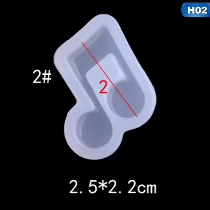 1pc Musical Note Silicone Mold Music Symbol Fondant Chocolate Sugarcraft Mould Cake Decorating Tools Baking Accessories