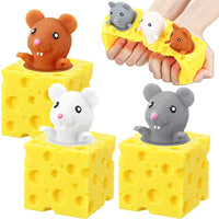 Squeeze Cheese Cup Fidget Toy Set | Mouse Rabbit Frog Stress Relief