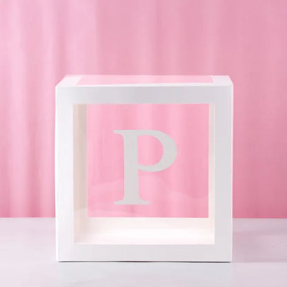 First Birthday Balloon Boxes For Party Decorations 1st Birthday Balloon Blocks Decor with ONE Letter Boy Girl Baby Shower Decor