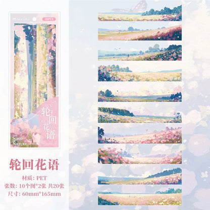 Natural Scenery Sticker Pack | 20 Landscape Stickers for Junk Journal and Scrapbooking