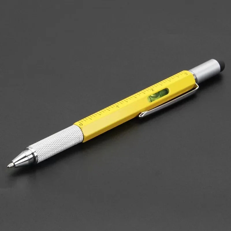 7 in 1 Multifunctional Pen Touch Screen Stylus | Ballpoint Pen Tool with Screwdriver and Level Gauge