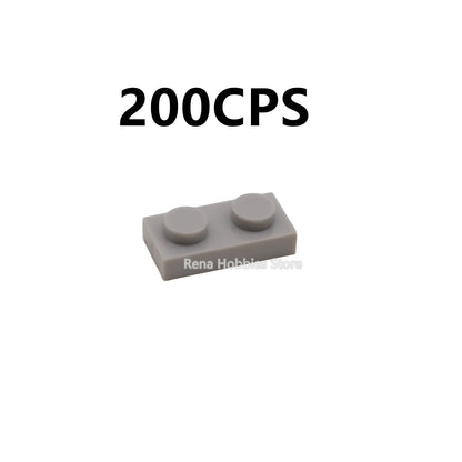 200PCS DIY Building Blocks Thin Figures Bricks 1x2 Dots | Educational Creative Toy Set Compatible with 3023