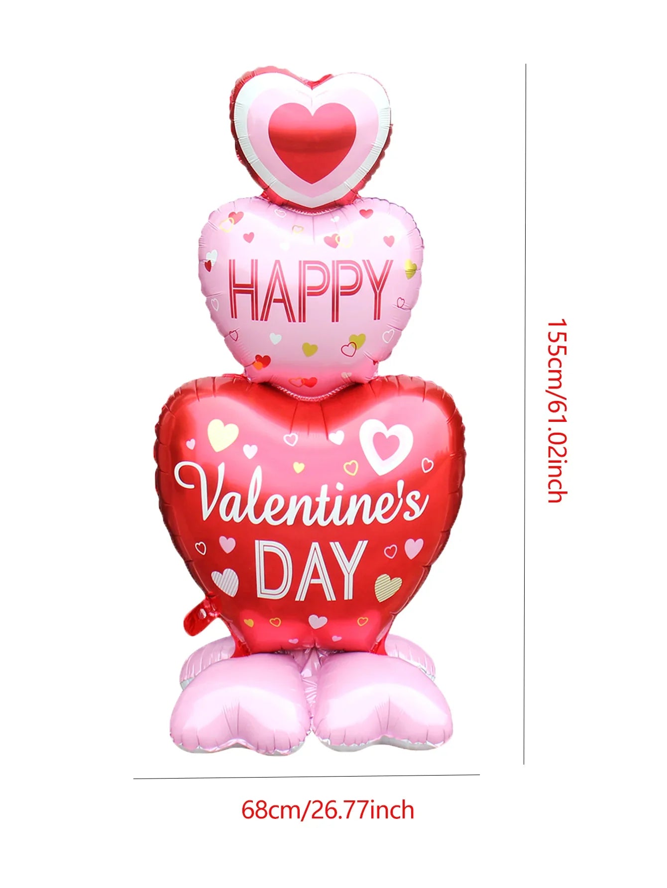 Love Heart Bear Balloon with Stand | Valentine's Day Decor