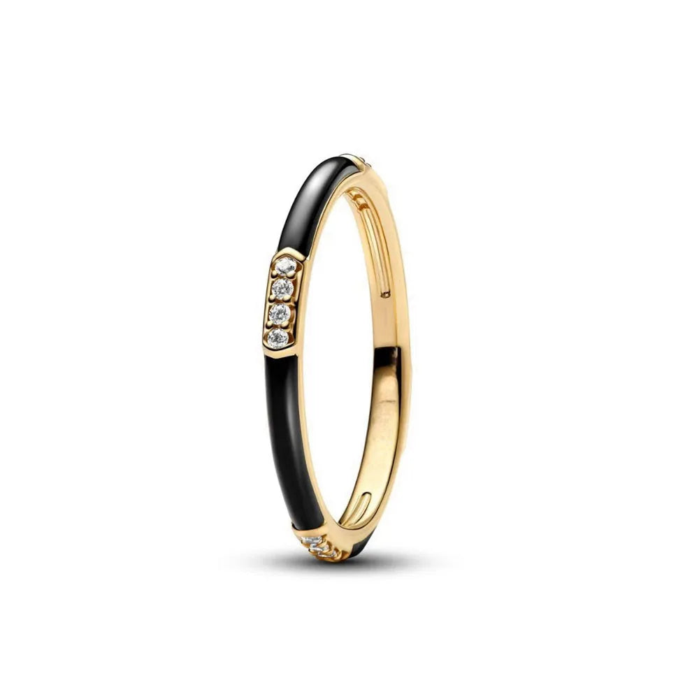 Gold Sun Heart Bow Ring | 925 Sterling Silver Zircon Ring for Women