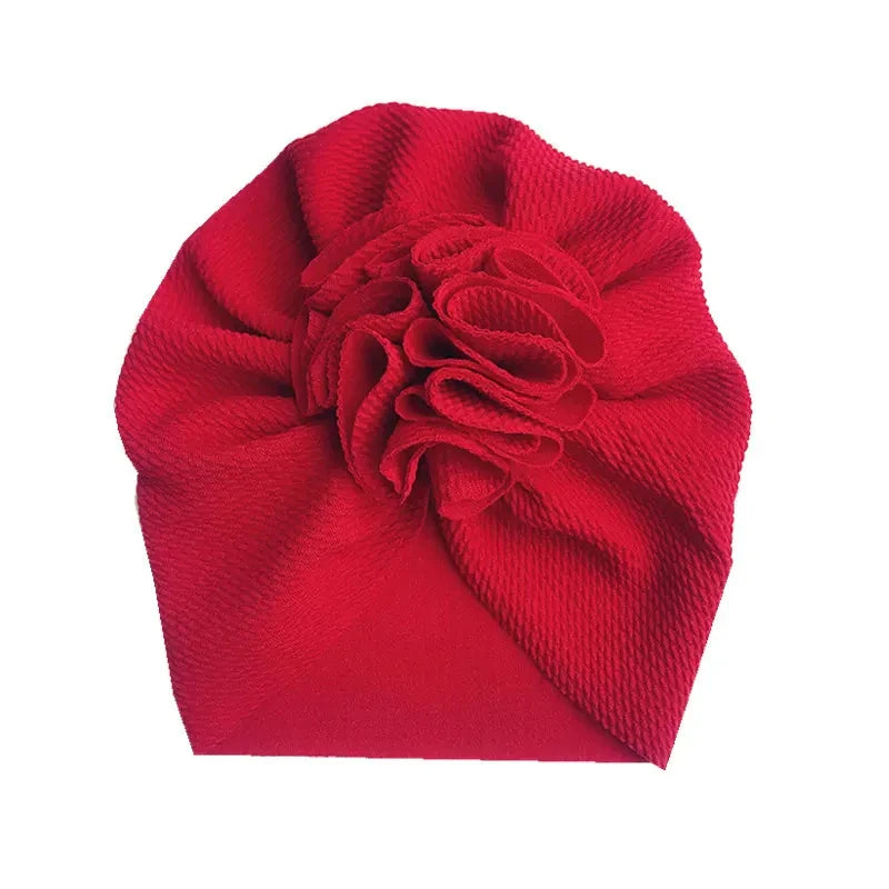 Baby Girl Turban Hat | Lovely Flower Soft Cap for Newborn Photography