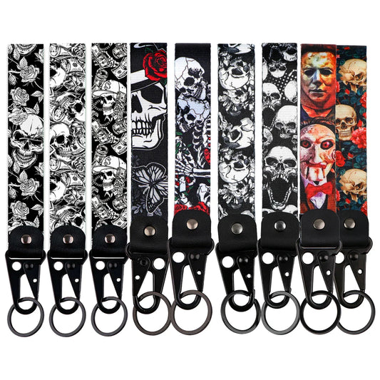 Skeleton Car Keychain | Scary Key Ring Jewelry for Men Women Motorcycle Lanyard Halloween Gift