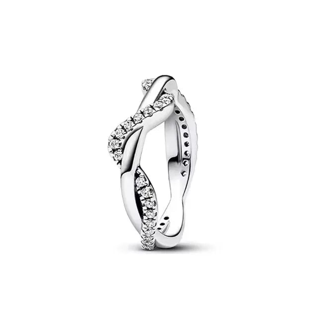 925 Silver Stackable Infinity Heart Ring | Wedding Jewelry Gift