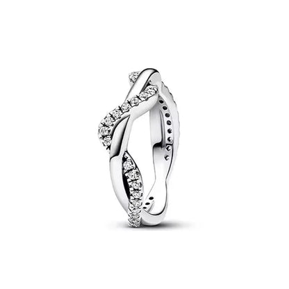 925 Silver Stackable Infinity Heart Ring | Wedding Jewelry Gift