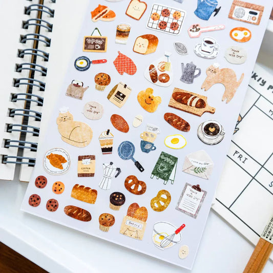 Coffee House Sticker Pack | 50pcs Korean Style Journal Decor