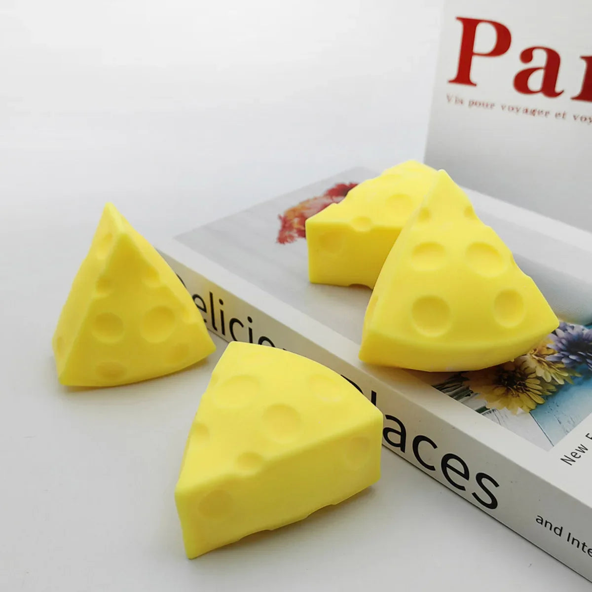 Jouet anti-stress moelleux en forme de fromage | Jouet anti-stress à rebond lent pour adultes