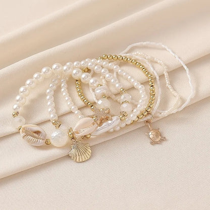 Bohemia Crystal Tassel Multicolor Beads Bracelet | Handmade Elastic Charm Wrap for Women