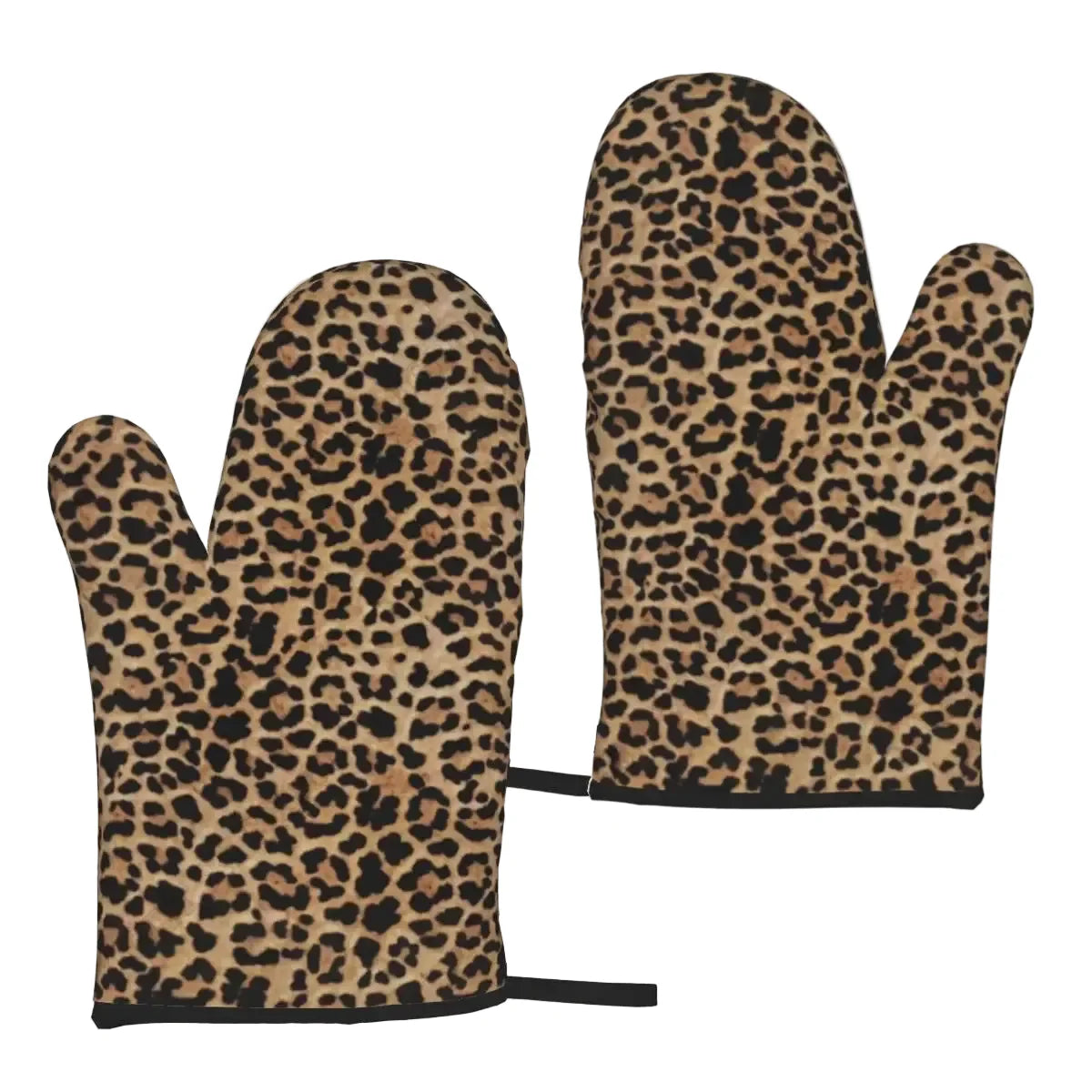 Animal Print Oven Gloves | Set of 2 Heat Resistant BBQ and Baking Gloves