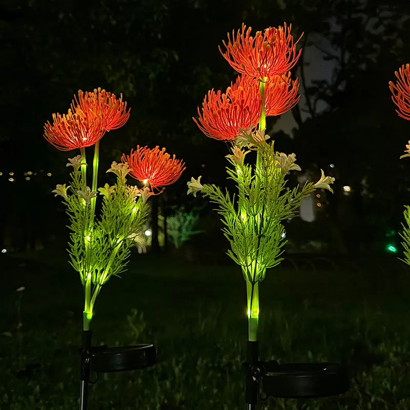 Outdoor Solar Garden Lights Flower Yard Lawn Courtyard Decoration Waterproof LED