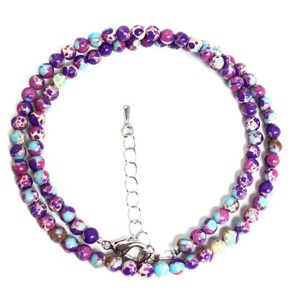 4mm Natural Stone Choker Necklace | Bohemian Crystal Collar Jewelry for Women