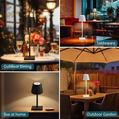 LED Table Lamp | 3 Level Dimmable Wireless Touch Desk Light USB Rechargeable Lamp