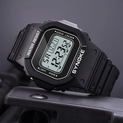 SYNOKE Outdoor Military Digital Watch for Men | Retro Sport Waterproof Timepiece with Luminous Display
